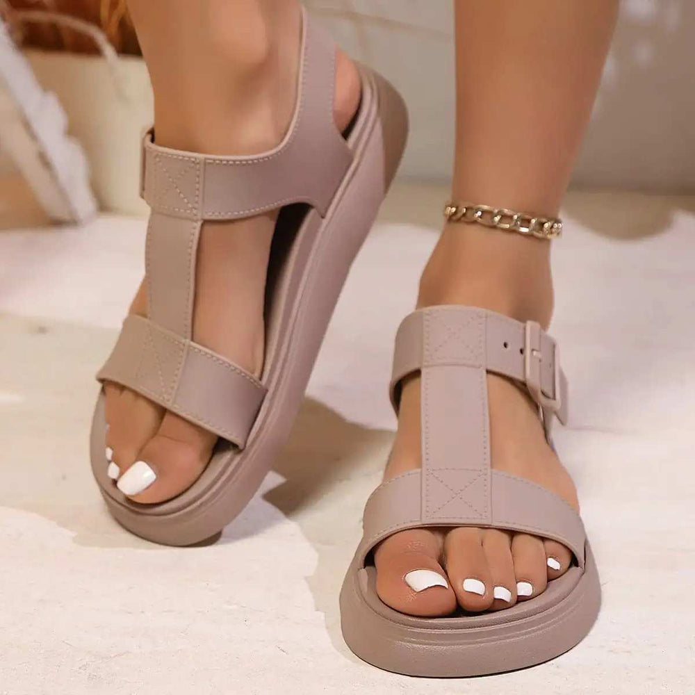 Open Toe Platform Sandals - Trendsi - Flyclothing LLC