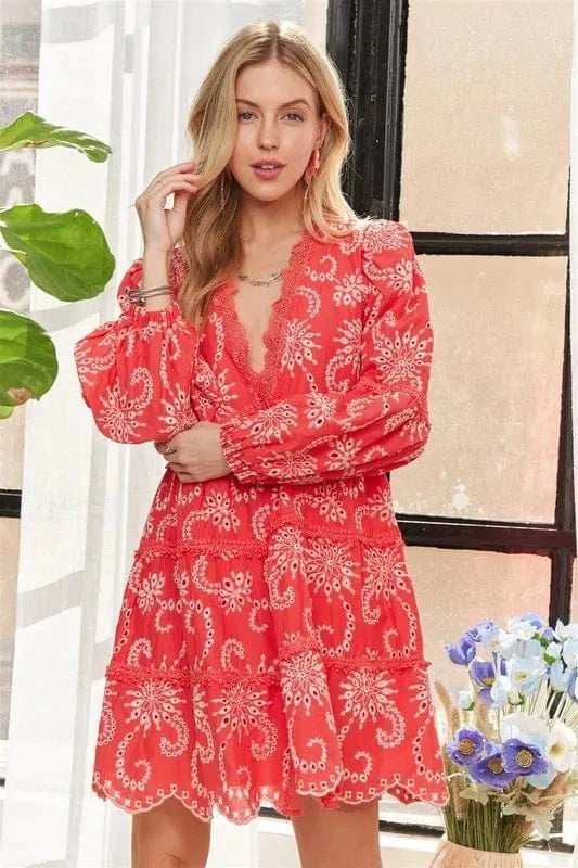 ADORA Puff Sleeve Floral Dress - Trendsi - Flyclothing LLC