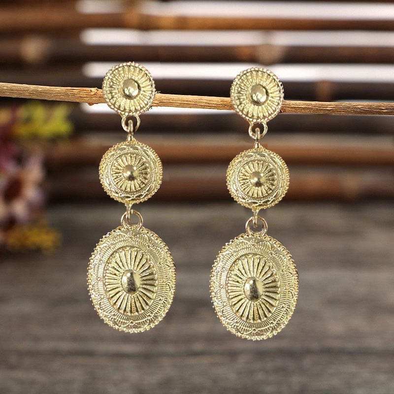 Vintage Alloy Dangle Earrings - Trendsi - Flyclothing LLC