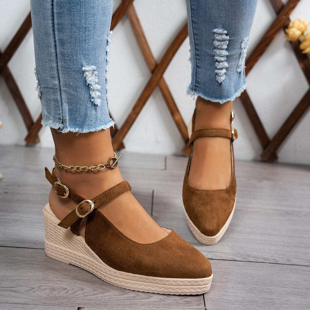 Point Toe Block Heels Pumps - Trendsi - Flyclothing LLC