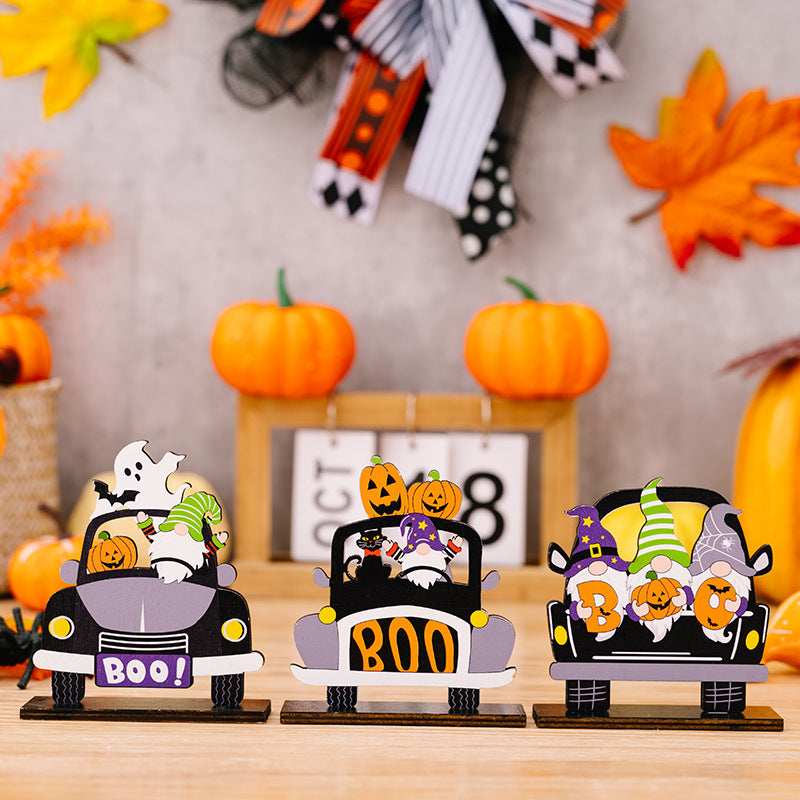 3-Piece Halloween Element Car-Shape Ornaments - Trendsi - Flyclothing LLC
