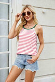 Contrast Striped Round Neck Cami - Trendsi - Flyclothing LLC