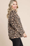 Culture Code Leopard Faux Fur Round Neck Top - Trendsi - Flyclothing LLC