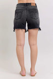 Judy Blue Full Size Long Cut Off 2 Button Dad Denim Shorts Plus Size - Trendsi - Flyclothing LLC