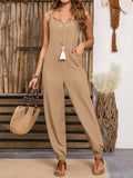 Wide Strap Jumpsuit with Pockets - Trendsi - Flyclothing LLC