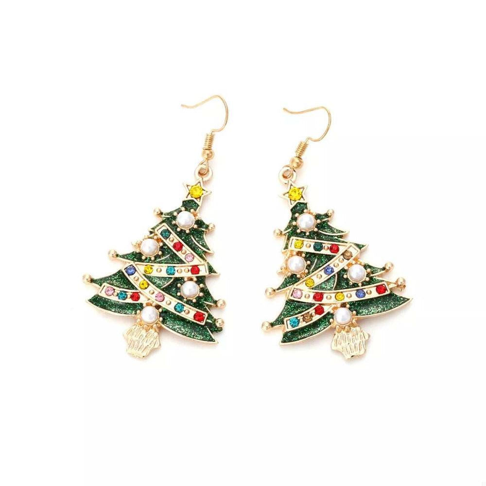 Christmas Tree Dangle Earrings - Trendsi - Flyclothing LLC