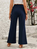 Elastic Waist Wide Leg Pants - Trendsi - Flyclothing LLC