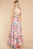 Floral Square Neck Wide Strap Maxi Dress - Trendsi - Flyclothing LLC