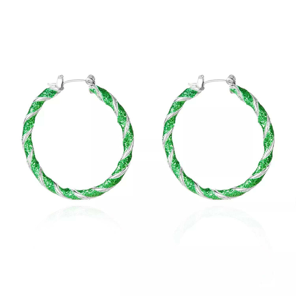 Christmas Twisted Hoop Earrings - Trendsi - Flyclothing LLC