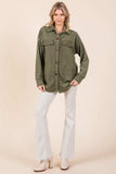 BOMBOM Checkered Button Down Dropped Shoulder Shacket - Trendsi - Flyclothing LLC