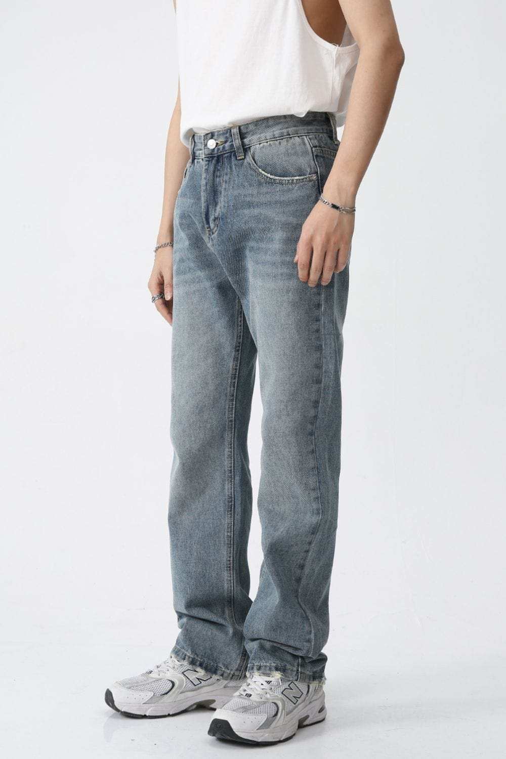 Mid Rise Men's Jeans with Pockets - Trendsi - Flyclothing LLC