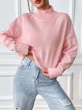 Turtleneck Long Sleeve Sweater - Trendsi - Flyclothing LLC
