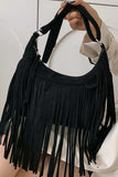Suede Fringe Adjustable Strap Shoulder Bag - Trendsi - Flyclothing LLC