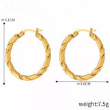 18K Gold-Plated Hoop Earrings - Trendsi - Flyclothing LLC