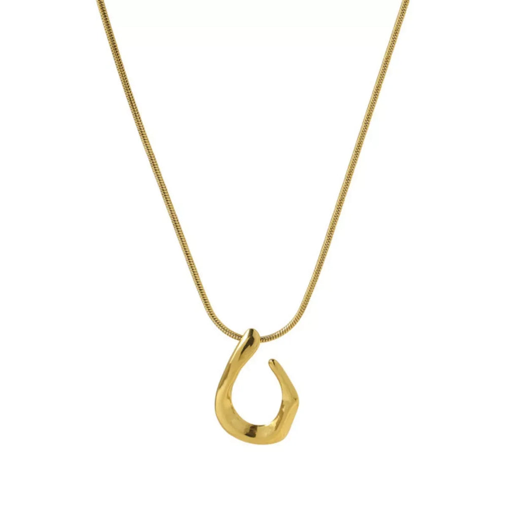 18K Gold-Plated Geometric Necklace - Trendsi - Flyclothing LLC