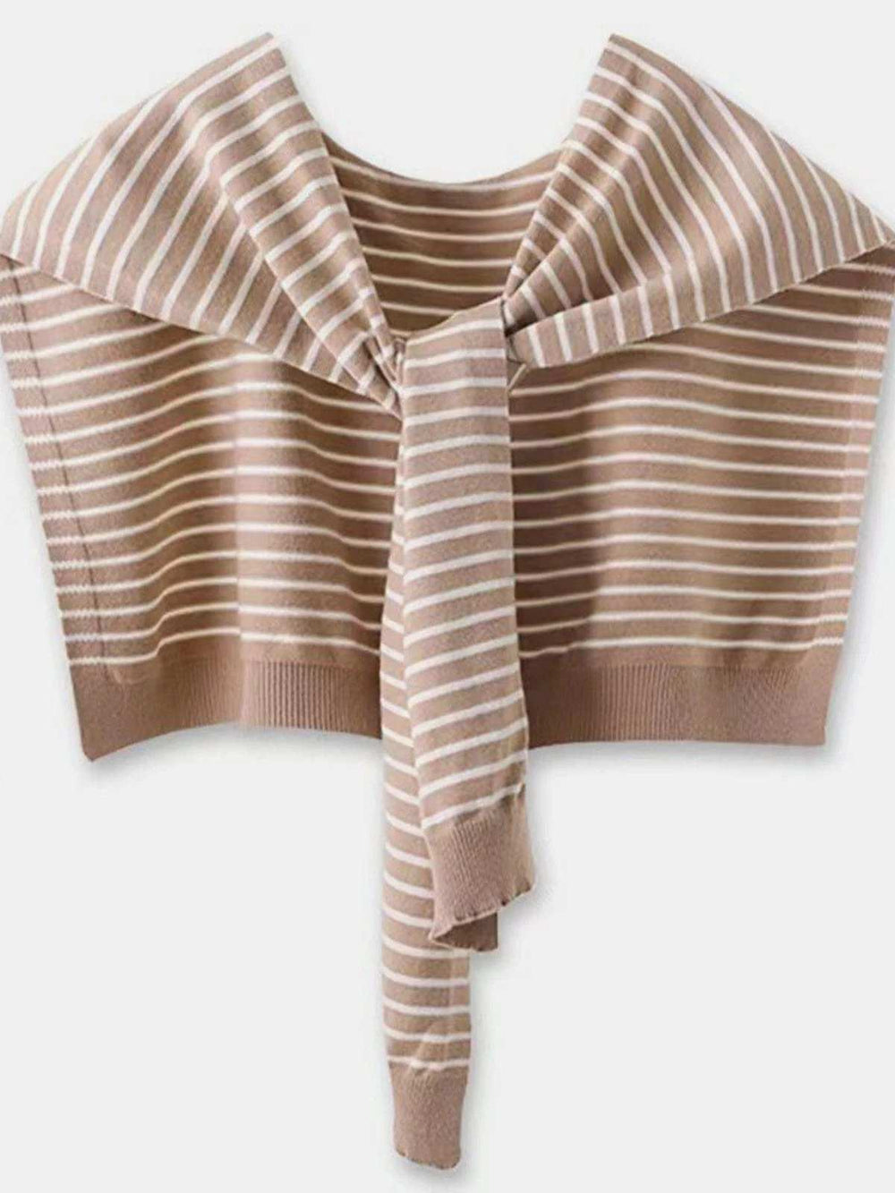 Striped Contrast Knit Wrap - Trendsi - Flyclothing LLC