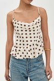 Crisscross Ruffled Hem Polka Dot Cami - Trendsi - Flyclothing LLC