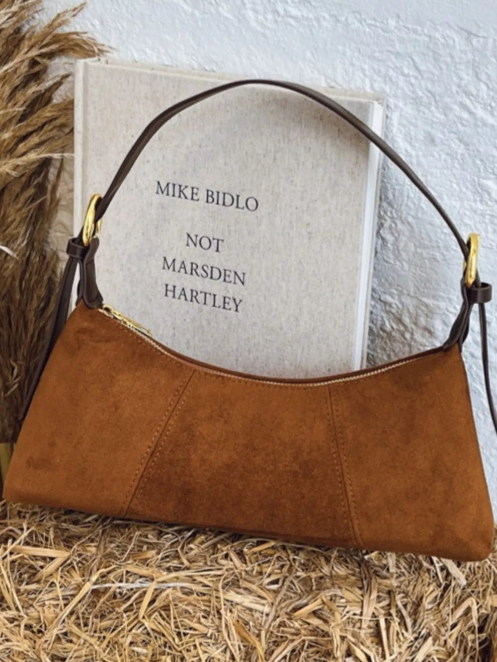 Vintage Suede Hobo Shoulder Bag - Trendsi - Flyclothing LLC