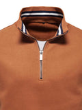 Men's Color Block Long Sleeve Polo - Trendsi - Flyclothing LLC