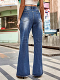 High Rise Bootcut Jeans with Pockets - Trendsi - Flyclothing LLC