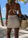 Tied Top and Drawstring Mini Skirt Set - Trendsi - Flyclothing LLC