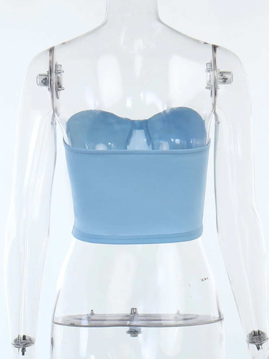 Sweetheart Neck Tube Top - Trendsi - Flyclothing LLC
