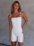 Square Neck Spaghetti Strap Romper - Trendsi - Flyclothing LLC