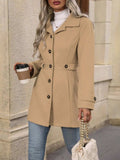 Button Up Long Sleeve Coat - Trendsi - Flyclothing LLC