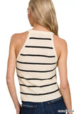 Zenana Stripe Sweater Tank Top - Trendsi - Flyclothing LLC