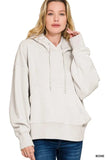 Zenana Oversized Fleece Kangaroo Pocket Hoodie - Trendsi - Flyclothing LLC