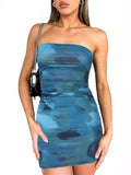 Tie-dye Bodycon Mini Dress - Trendsi - Flyclothing LLC
