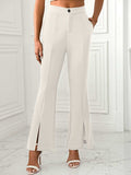 Slit Flare Pants with Pockets - Trendsi - Flyclothing LLC