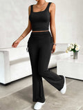 Square Neck Tank and Drawstring Pants Set - Trendsi - Flyclothing LLC