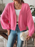 Open Front Long Sleeve Cardigan - Trendsi - Flyclothing LLC