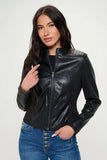 Coalition LA Zip Up Vegan Moto Jacket - Trendsi - Flyclothing LLC