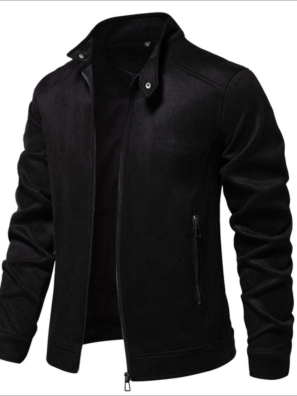 Men's Zip Up Long Sleeve Biker Jacket - Trendsi - Flyclothing LLC
