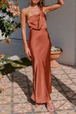 One Shoulder Sleeveless Maxi Dress - Trendsi - Flyclothing LLC