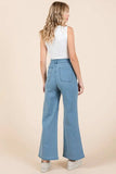 Mittoshop High Waist Wide Leg Jeans - Trendsi - Flyclothing LLC