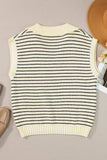 Striped Collared Neck Tank - Trendsi - Flyclothing LLC