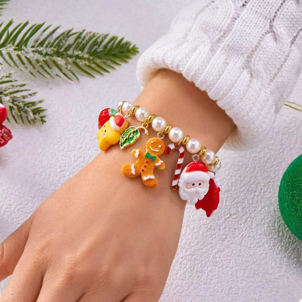 Christmas Charm Pearl Bracelet - Trendsi - Flyclothing LLC