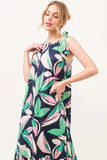 And The Why Botanical Printed Halterneck Tiered Maxi Dress - Trendsi - Flyclothing LLC