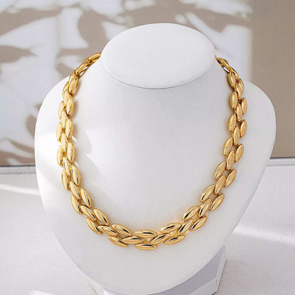 18K Gold-Plated Chunky Necklace - Trendsi - Flyclothing LLC