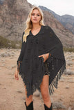 Tassel Hem Knit Cover Up - Trendsi - Flyclothing LLC