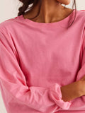 Round Neck Long Sleeve Cropped T-Shirt - Trendsi - Flyclothing LLC