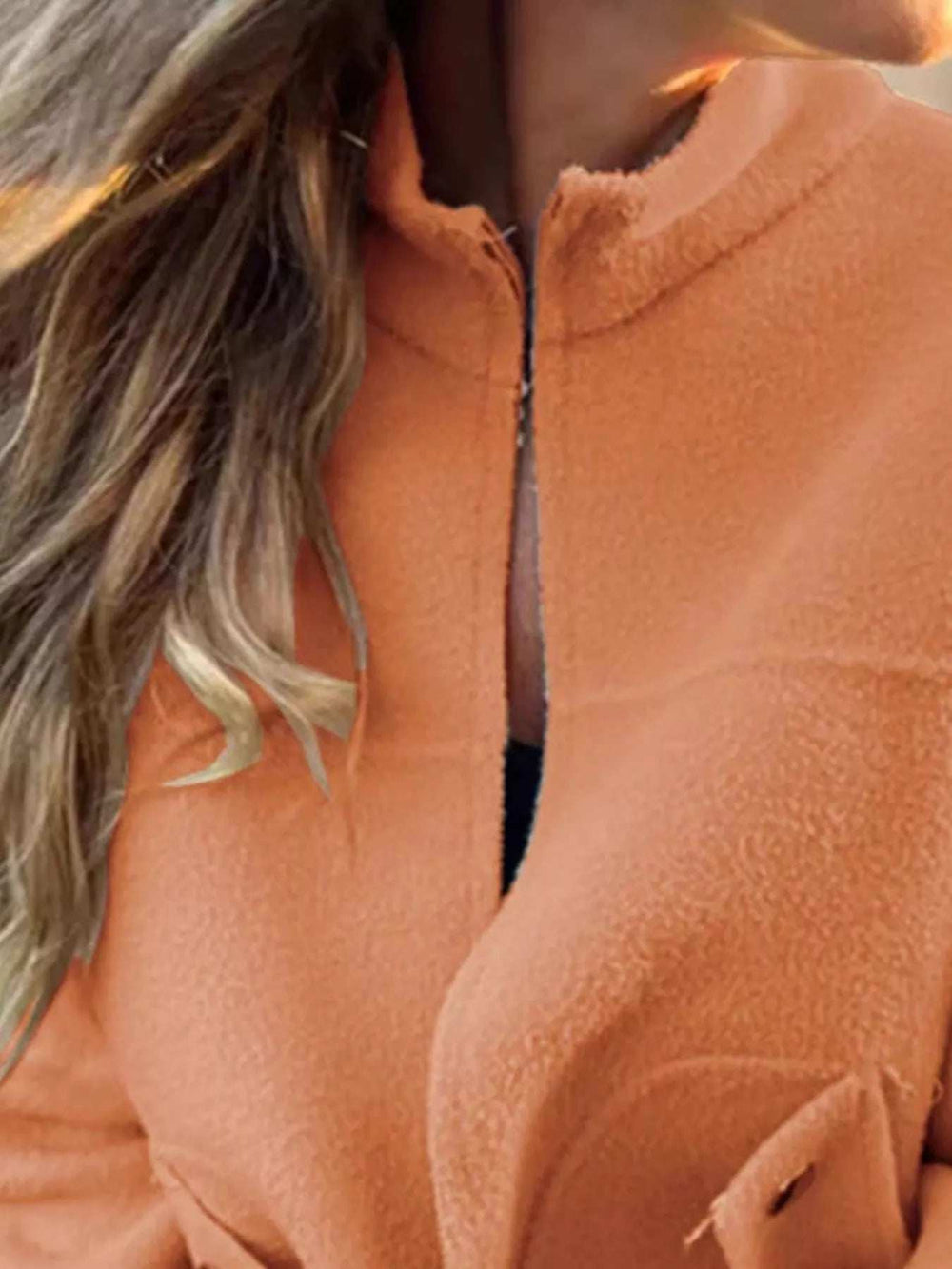 Full Size Textured Knit Zip Up Outerwear Plus Size - Trendsi - Flyclothing LLC