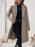 One Button Wool Blend Overcoat - Trendsi - Flyclothing LLC