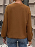 Perfee V-Neck Long Sleeve Top - Trendsi - Flyclothing LLC