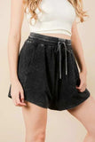 VERY J Mineral Washed Comfy Baggy Shorts - Trendsi - Flyclothing LLC