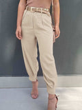High Waist Cropped Pants - Trendsi - Flyclothing LLC