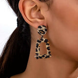 18K Gold-Plated Leopard Dangle Earrings - Trendsi - Flyclothing LLC